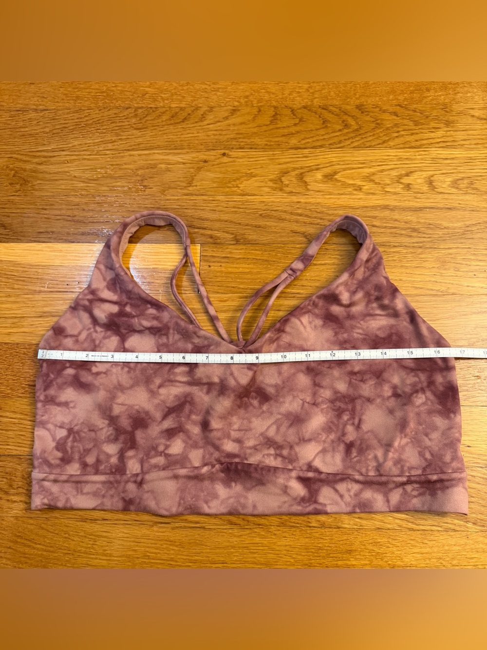 Athleta Solace Printed Sports Bra D-DD+ Pink Mauve Tie Dye Pattern - Size XL - Picture 3 of 5